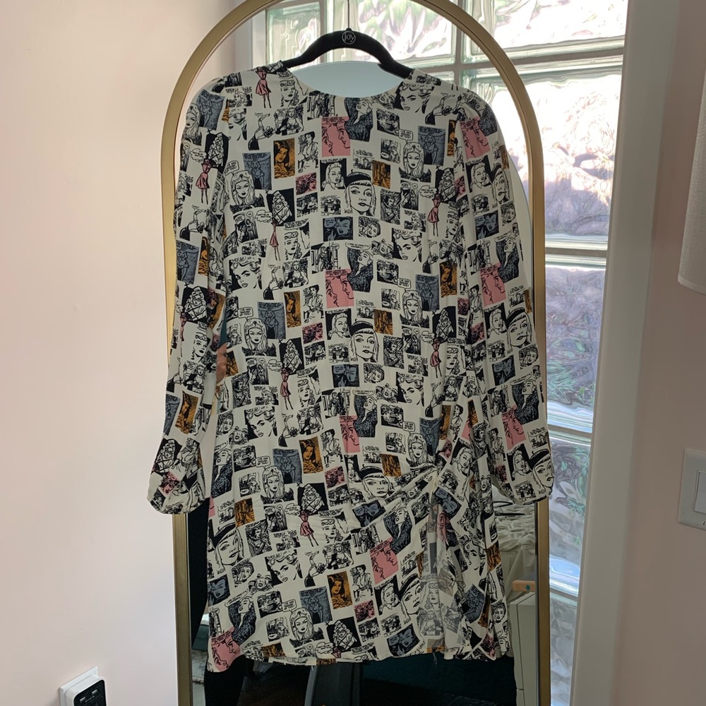 Reformation Comic print mini dress size 6